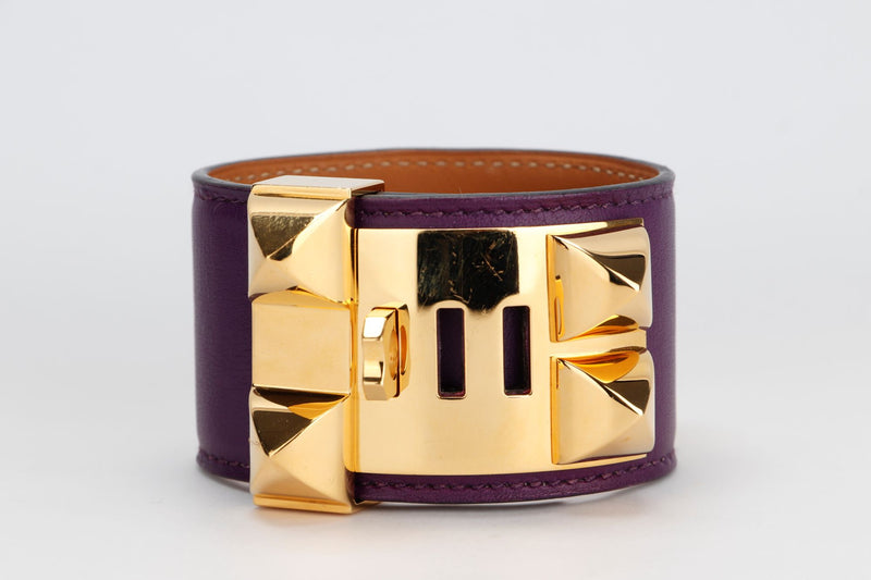 Hermès - Bracelet Collier de chien en croco T.2 Les Folies d'Eugenie